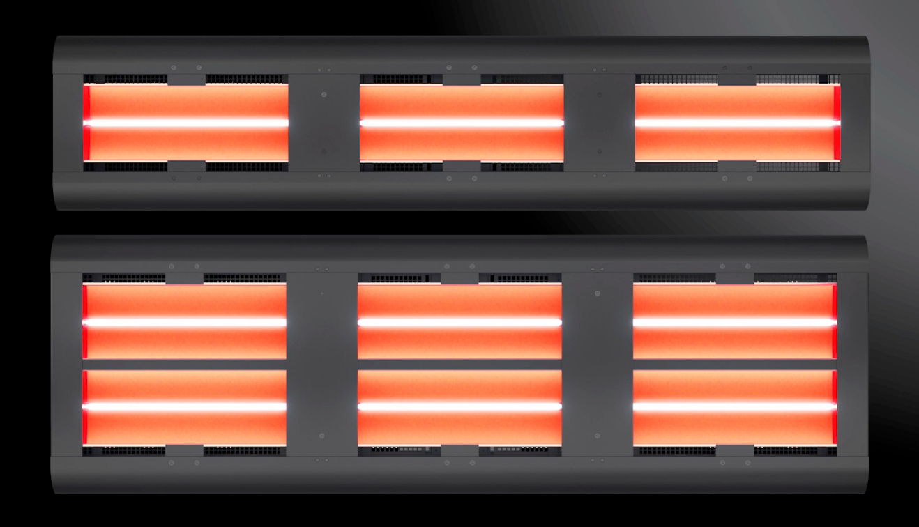 High-intensity single or dual bulb electric heaters, Titan by Schwank