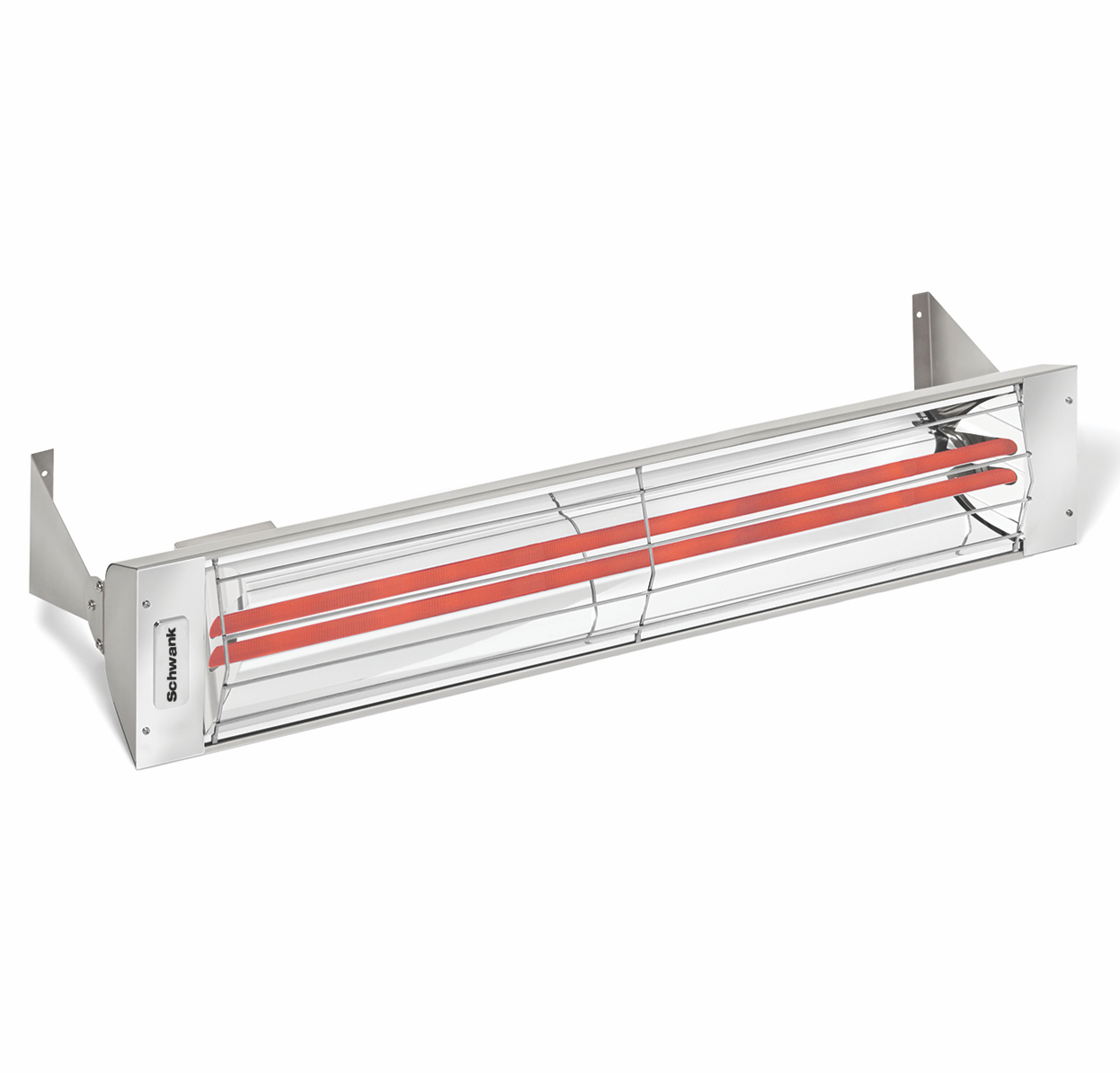33" electricSchwank IR Indoor/Outdoor, Medium Wave Quartz Single/Dual Bulb Heater, Stainless Steel