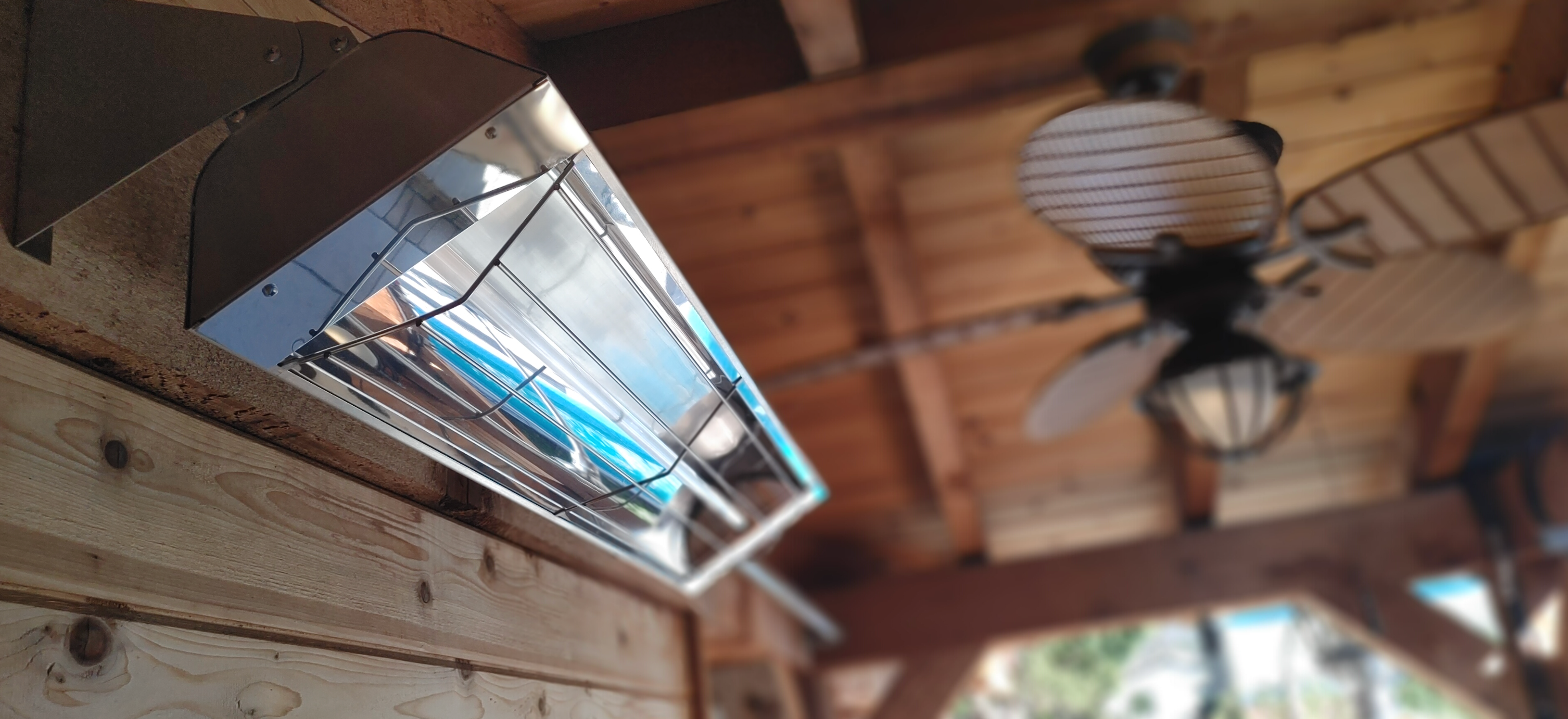 61" electricSchwank IR Indoor/Outdoor, Medium Wave Quartz Single/Dual Bulb Heater, Stainless Steel