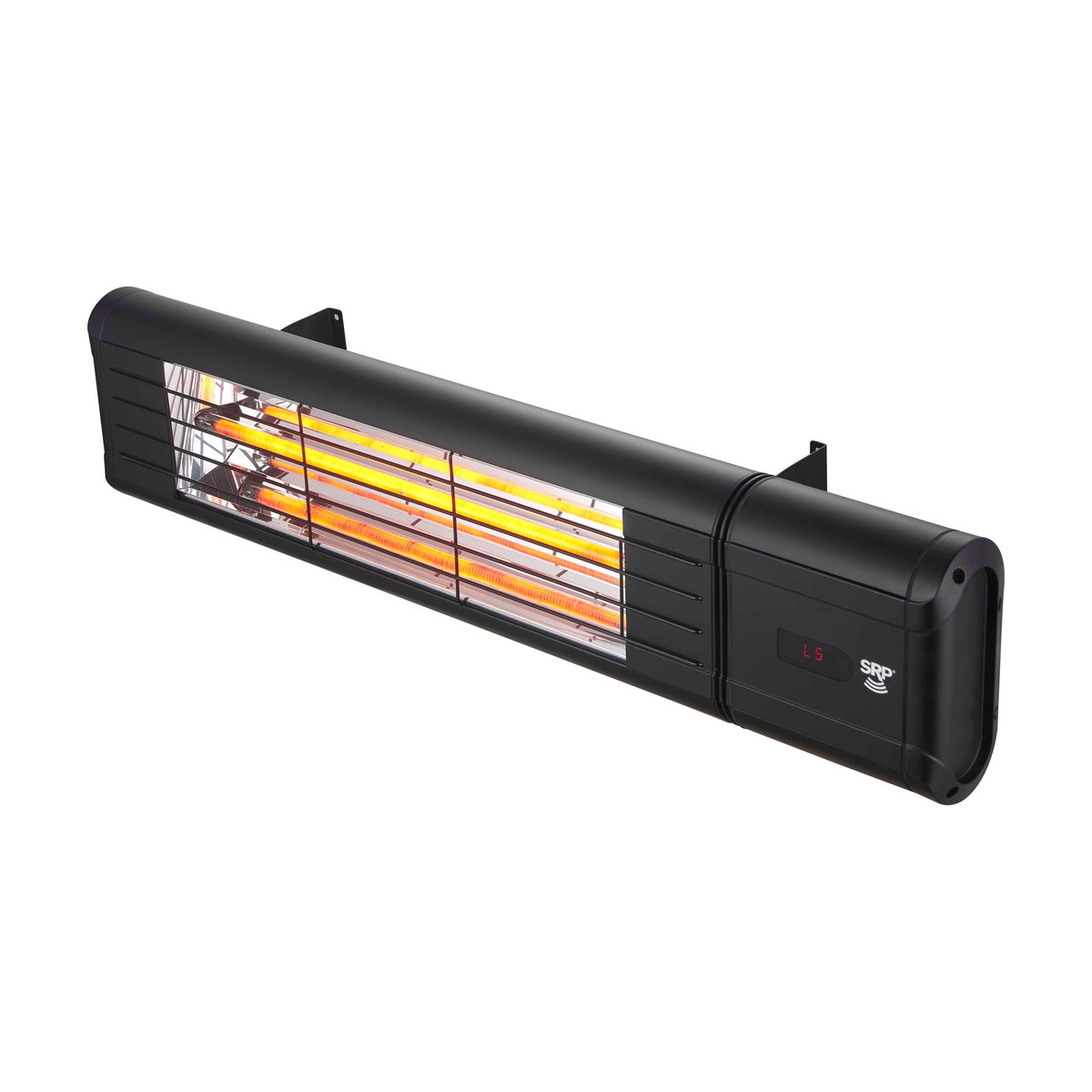 MW25M24V - IR Energy mWAVE Smart 2,500W 240V medium wave electric infrared patio heater, black, 37.8 inch