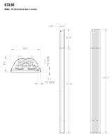 ETS60 - 12' evenTUBE Slimline, by IR Energy, Overhead Outdoor Heater, 58,000 btu, NG or LPG