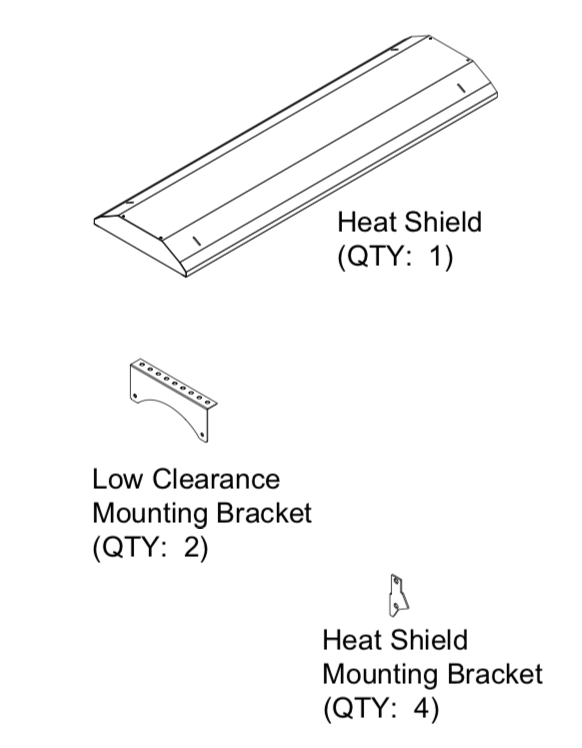 HS041 - Low Clearance Heat Shield for HAB20 The Habanero, Ceiling Mount
