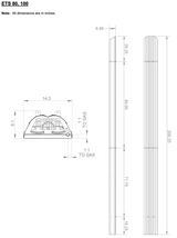 ETS100 - 17' evenTUBE Slimline, by IR Energy, Overhead Outdoor Heater, 100,000 btu, NG or LPG