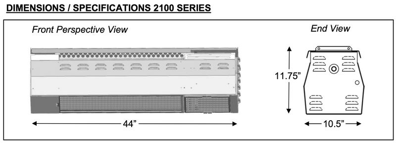 bistroSchwank 2135 - 44", 35,000 Btu Single Stage Overhead Outdoor Heater