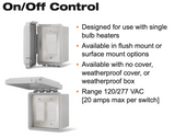 On/Off Control Switch for Single Bulb electricSchwank Heaters