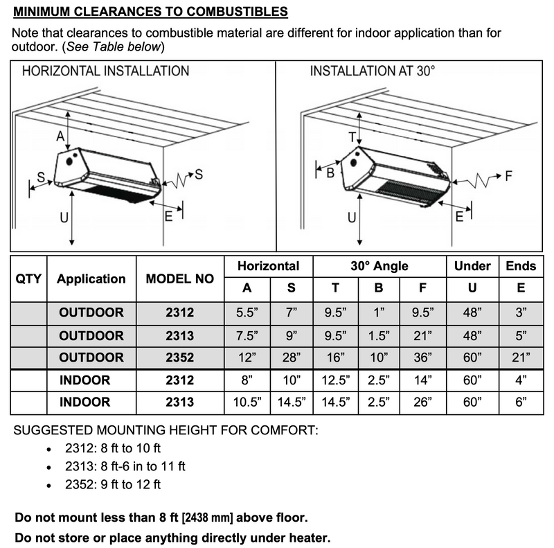 supremeSchwank 2313 - 44", 35,000 Btu Single Stage Overhead Outdoor Heater